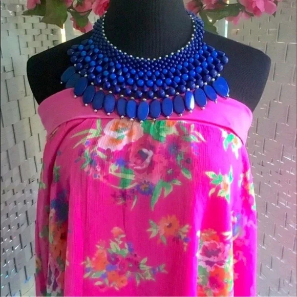 ๐See New Listing๐ ๐๐ธ Blue Statement Bib Necklace ๐ธ๐New๐๐ธ - Picture 2 of 11